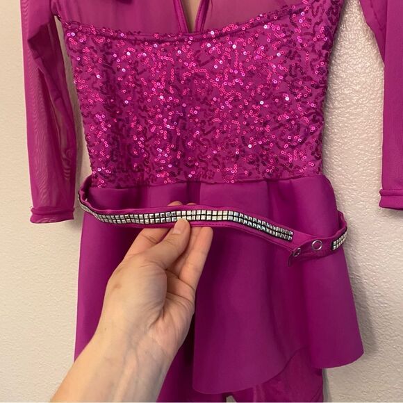 WEISSMAN Dance Costume jazz purple peplum Gotta Be Me 15716 SA-Small adult - Picture 4 of 9